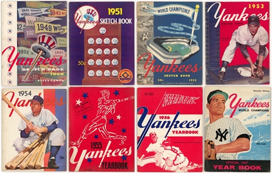 1950-2006 Complete New York Yankees Yearbook Run Including 1995-2009 Yankees World Series Programs 